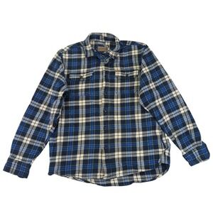 Orvis Big Bear Heavyweight Mens Flannel Shirt‎ Large L Plaid Button Down 1312517